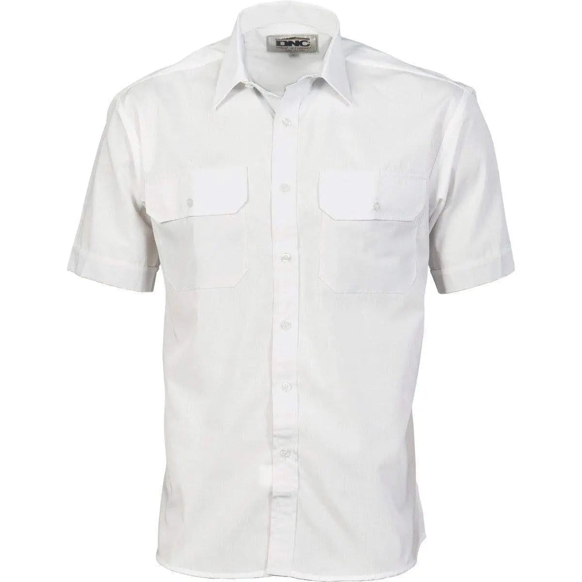 DNC Workwear Work Wear White / XL DNC WORKWEAR Polyester Cotton Short Sleeve Work Shirt 3211